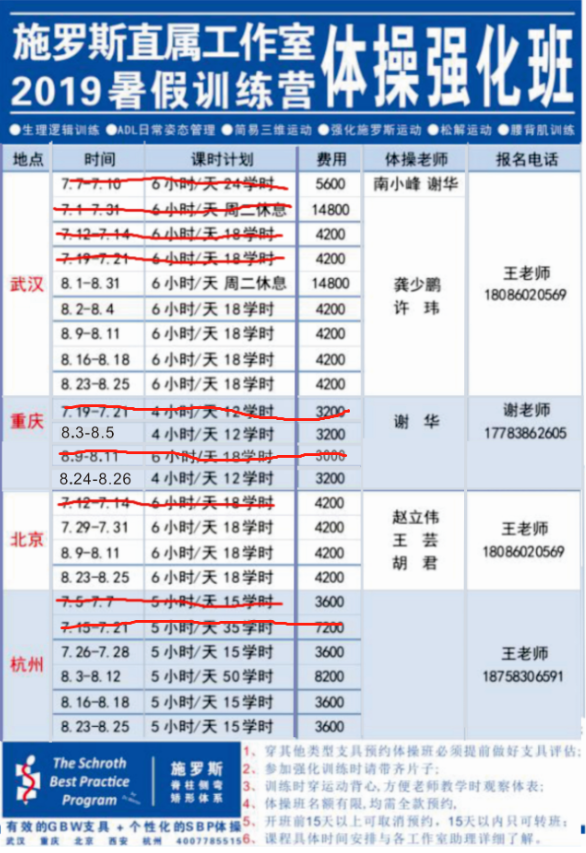 2019暑假（重庆）施罗斯体操班 近期工作计划 第4张